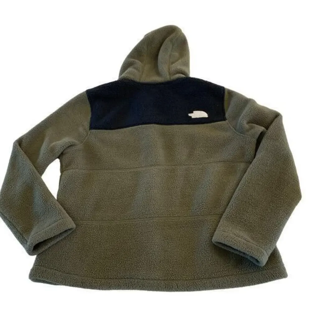 The North‎ Face Women's Gemma Fleece Hoodie Jacket Olive Green and Black Size L